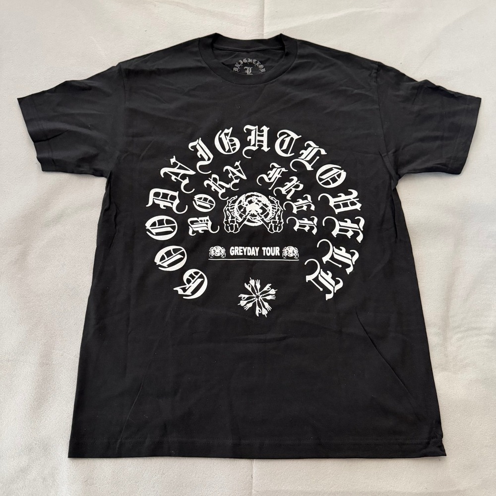 Goodnight Lovell Born Free Greyday Tour Black Graphic T-Shirt Mens Large - Picture 1 of 7